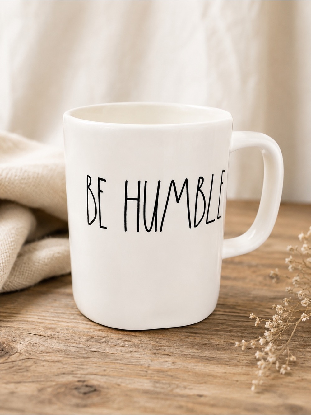 Rae‎ Dunn Be Humble Mug LL Farmhouse Ceramic Coffee Cup